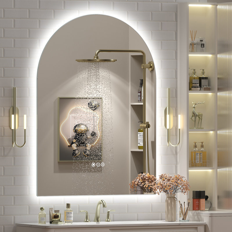 Aevar LED Lighted Wall Mirror, 38" x 28"