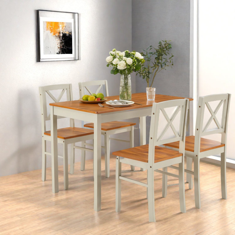 Space-saving Solid Wood Dining Table Sets For Small Spaces