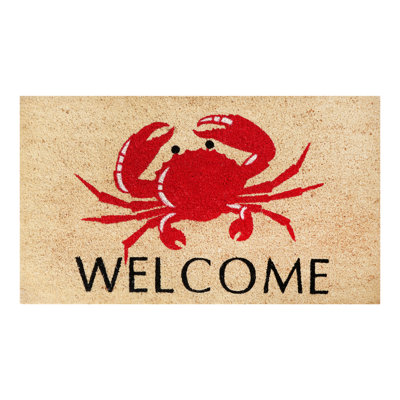 A1hc Natural  Coir Door Mat With Heavy Duty Non-slip Pvc Backing - 18" X 30" - Easy To Clean, Pet Friendly Outdoor Welcome Mat For Home, Porch Decor,