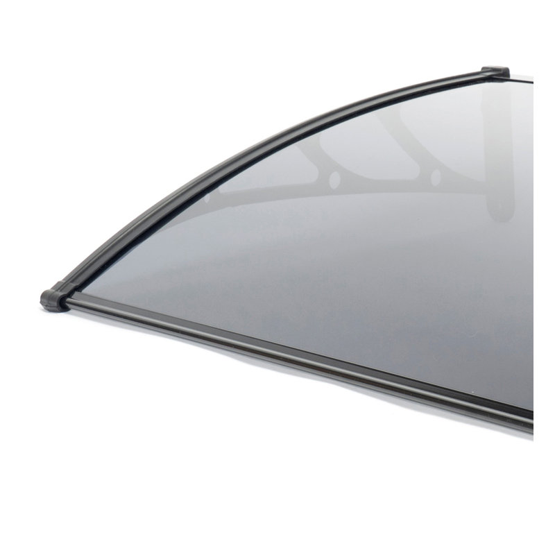 Tinted Easy Fit Door Canopy W1m x D0.6m, Black