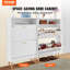 Range-chaussures avec 2 tiroirs rabattables, range-chaussures pour le vestibule, range-chaussures autoportant avec rangement supérieur pour chaussures à talons, bottes, pantoufles dans le couloir, salon