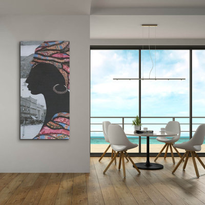 Art mural en verre acrylique épique «Timeless Elegance 6» par Coco Good, 24 po x 48 po