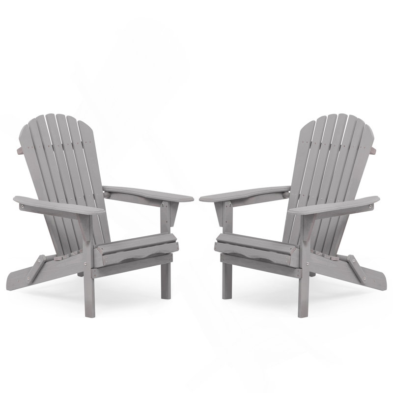 Wood Lounge Patio Chair for Garden Outdoor Wooden Folding Adirondack Chair Set of 2 Solid Wood Lounge Patio Chair for Garden, Lawn, Backyard,
