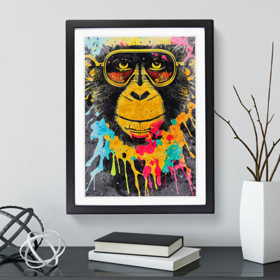 Painted Monkey No.4 1 Piece Single Picture Frame Painting