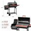 Barbecue au charbon en forme de baril avec fumoir et table d'appoint Royal Gourmet