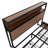 Large raised-pattern storage bed frame, wooden platform bed frame with multiple drawer storage function, bedside socket, brown wood (Queen)