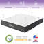 Grand matelas en gel de refroidissement de 10 pouces - Conception, soulagement, faible transfert de mouvement, eau, États-Unis, compatible avec une base réglable, cadre gris et blanc, ressort en mousse-134283101