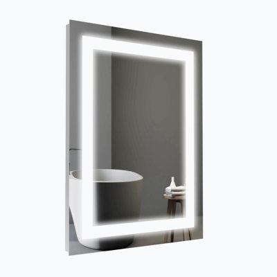 Miroir de salle de bain rectangulaire 20 po x 28 po (horizontal et vertical)