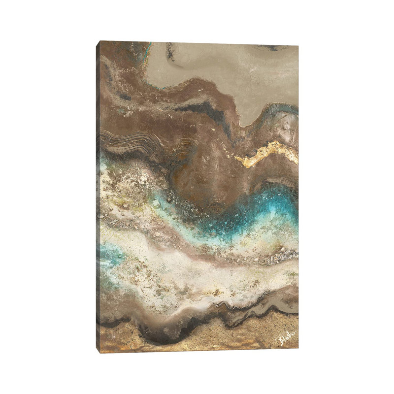 Neutral Tierra Rectangle I by Patricia Pinto - Gallery-Wrapped Canvas Giclée on Canvas, No Frame
