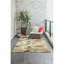 Tapis beige / vert / orange en polyester touffeté à la main à motif floral Klose-2112335210