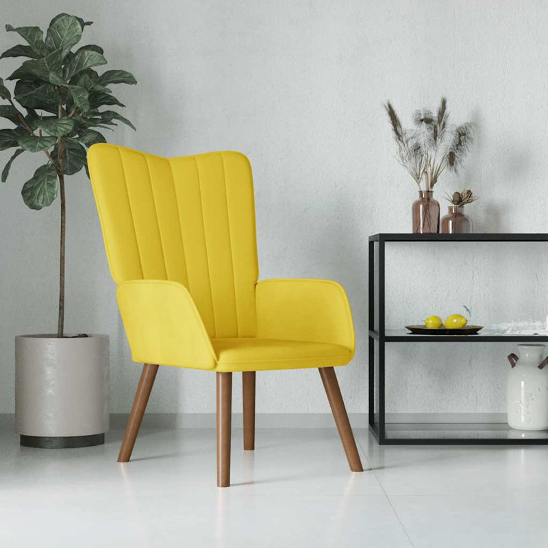  Fauteuil relax jaune moutarde, Jaune