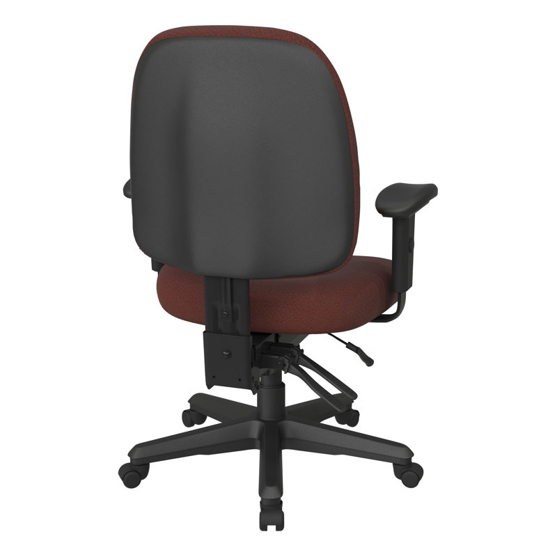 Ergonomic Polyester Blend Task Chair, Interlink - Garnet