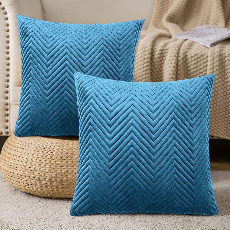 Square Cushion Cover, Teal