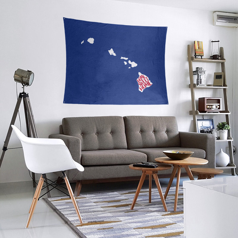 Tapisserie murale à la maison en hawaii doux, H 27,5 po x l 37,5 po, Couleurs du drapeau d'État