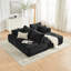 Canapé modulaire en L en chenille, style Cloud désossé avec méridienne, canapé rembourré moderne avec porte-gobelets et poches latérales, canapé à compression pour le salon, aucun assemblage requis
