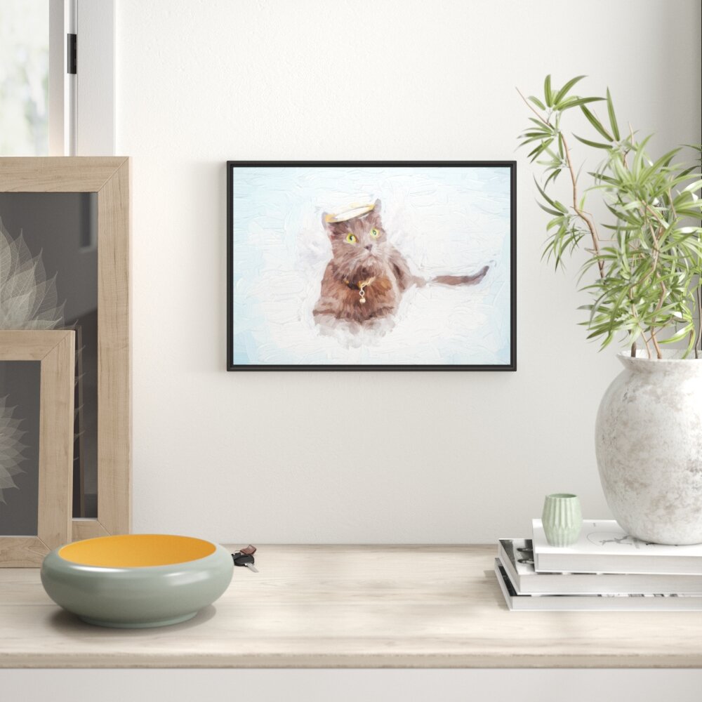 Gerahmtes Wandbild Katzen-EngelHimmel