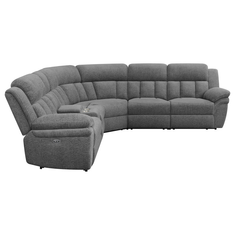Cassandre 6-Piece Chenille Reclining Sectional, Power