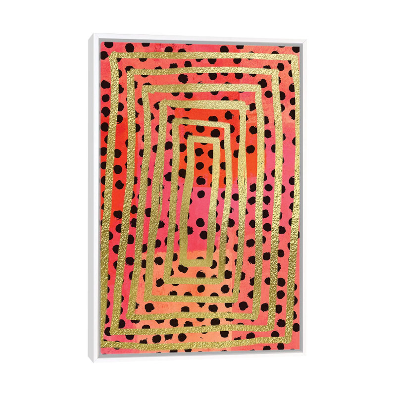 « Dot Maze II » par Nikki chu-impression, Cadre blanc, H 40 po x l 26 po x P 1,5 po