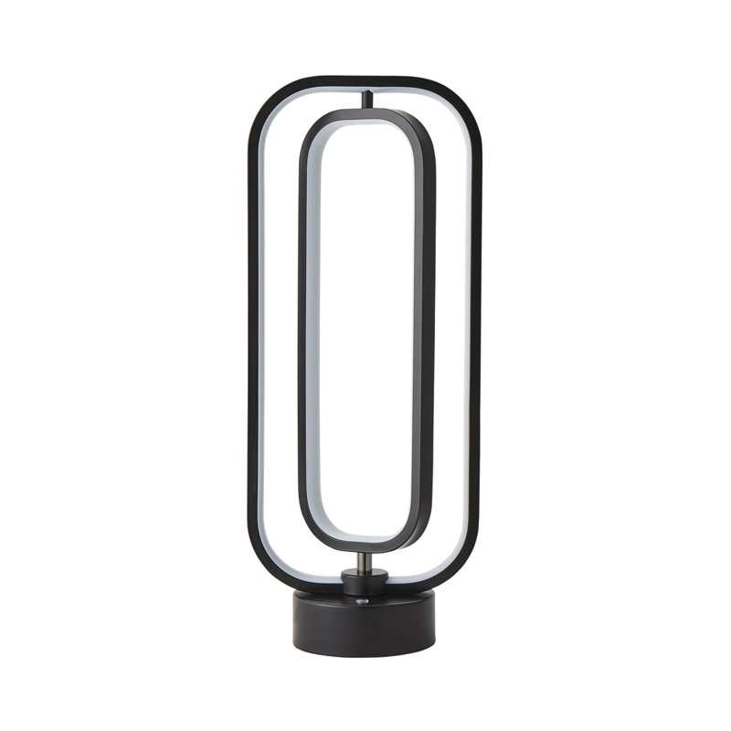 Infinity Matte Black Revolving LED Table Lamp