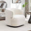 Fauteuil demi-tonneau pivotant rembourré Tybias-1288615243
