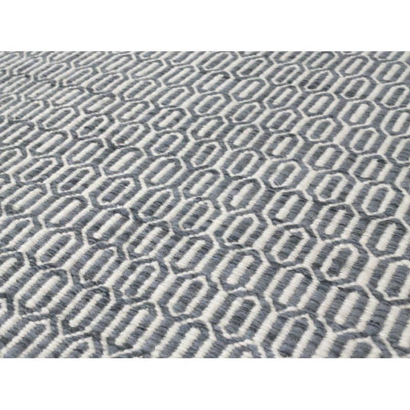 Mic-Mac Geometric Wool Hand Woven Area Rug, 140 x 200cm