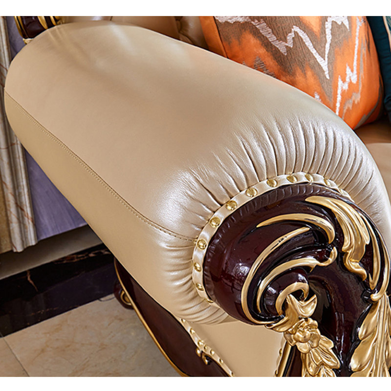 Fauteuil capitonné de 53,1 po de largeur European Luxury Villa