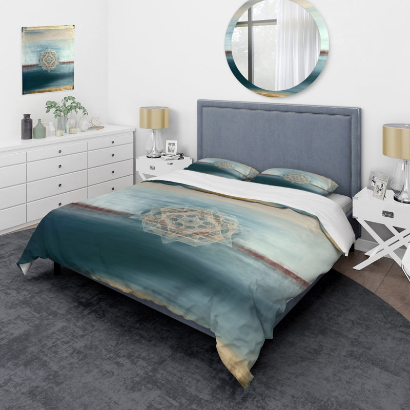 Ensemble de housse de couette en microfibre / polyester Sacred, Housse de couette simple + 1 taie décorative stan