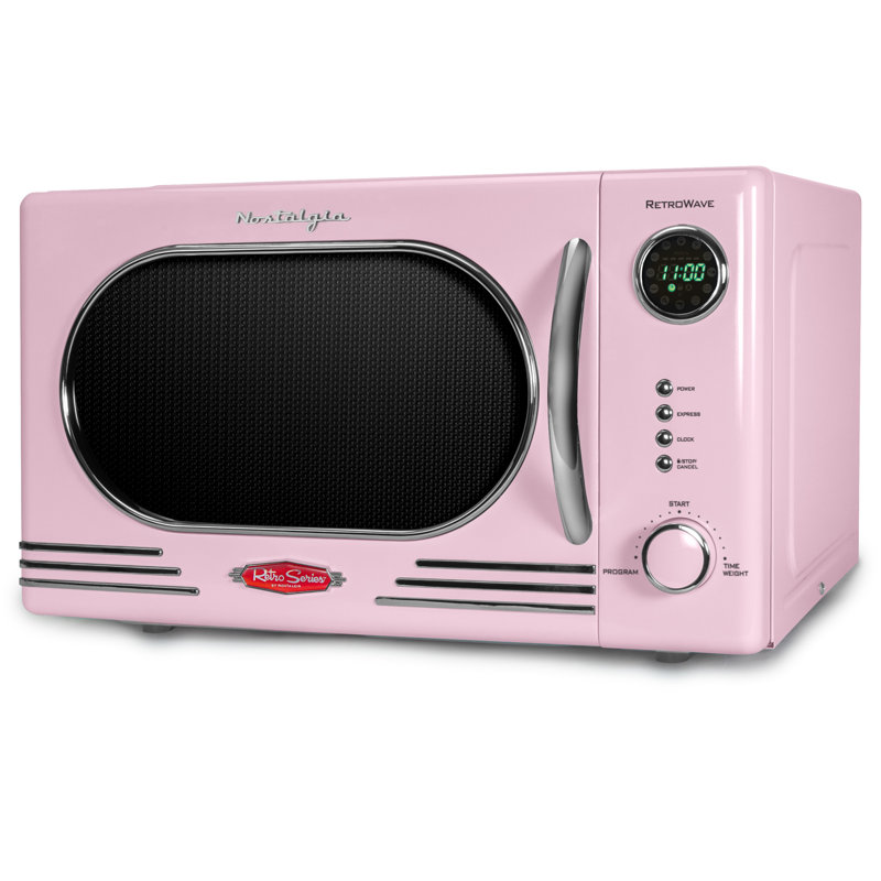Micro-ondes de comptoir rétro 1,1 pi cu et 1000 watts Retro, Rose