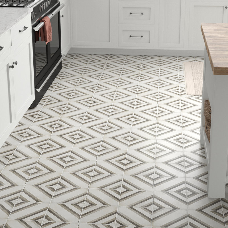 Encausto 8" x 8" Porcelain Field Tile, Warm Piazza