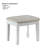 Contemporary Style 1Pc Vanity Set With 3Mm Mirror, LED Lights, Storage Drawers, Wooden Glides, And Padded Stool For Bedroom