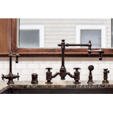 Towson Bridge Faucet - 18" Articulated Spout - Cross Handles