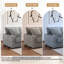 Canapé modulaire rembourré 3 pièces en flanelle de fourrure de lapin gris clair avec accoudoirs et coussins décoratifs 3 pièces-17369591
