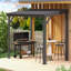 Abri de jardin 8 pi x 5 pi Lean to Gazebo-133600274