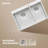 Ruvati 33 x 22 inch Drop-in 60/40 Double Bowl Zero Radius Topmount Stainless Steel Kitchen Sink