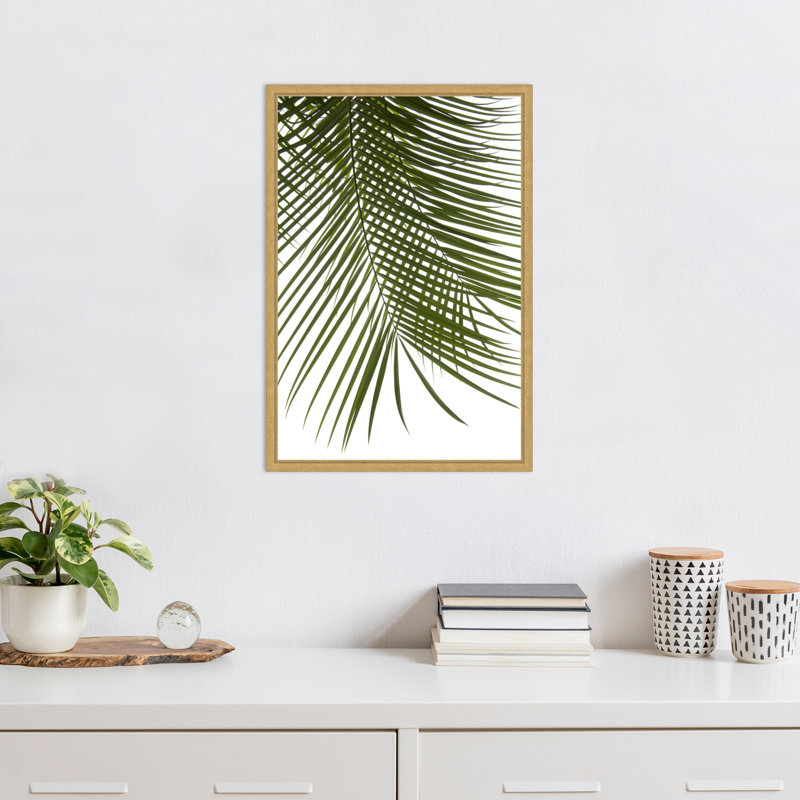 «Palm Leaves Foliage Photo IV» par Amini54, reproduction d'art sur toile encadrée, H 23 po x l 16 po