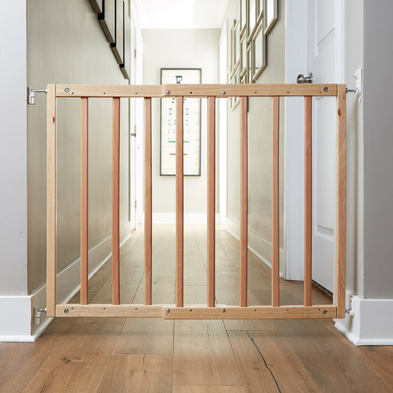 Wood Wall Mounted Pet Gate, Light Wood
