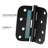 Pack of 3 Matte Black Heavy Duty Iron Door Hinges, 4 Inch x 4 Inch Interior and Exterior Black Door Hinges with 5/8" Radius Corners-123554801