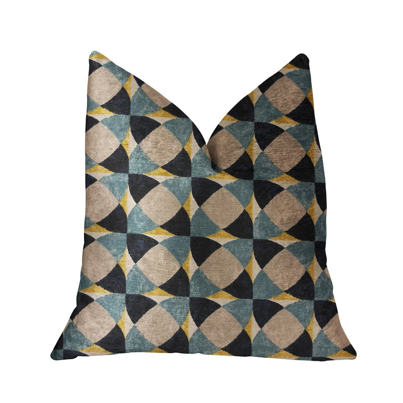 Geometric Outdoor Reversible Throw Pillow, 20" x 20", Throw Pillow