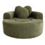Round Sofa Bed With Memory Foam Sectional Couches For Living Room, Cloud Couch With Three Pillows, Green-130478314