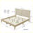 Solid Wood Platform Bed With Rattan-1642862812
