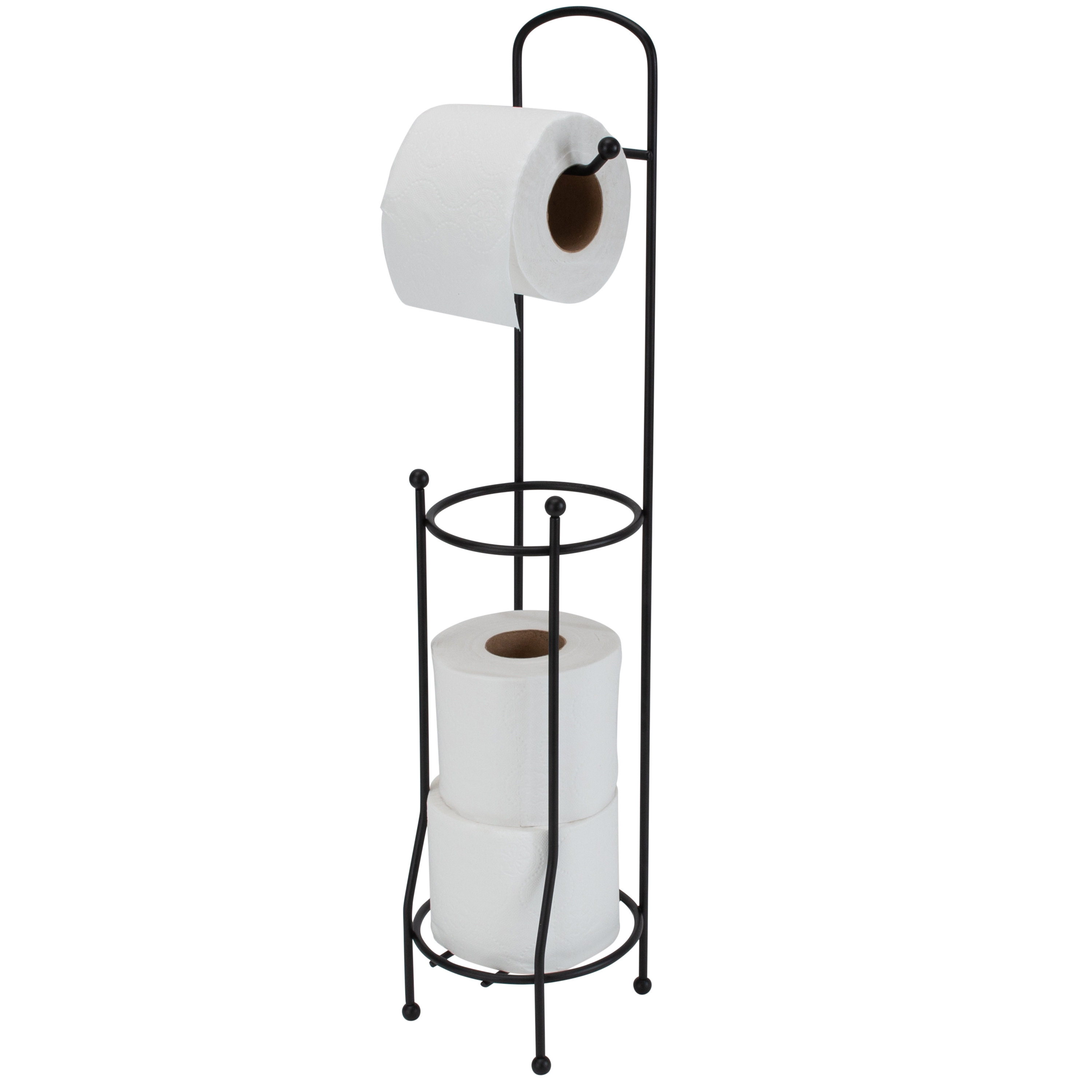 KES Black Toilet Paper Holder Stand Freestanding Toilet Paper Stand for  Bathr