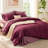 Bedsure King Size Comforter Set - 7 Pieces Burgundy King Bedding Set for All Seasons, Boho Contrasting Design Bed in a Bag with Comforter, Sheets, Pillowcases & Shams-110364982-105522621