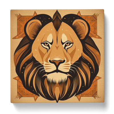 Lion Mid-Century - No Frame Print