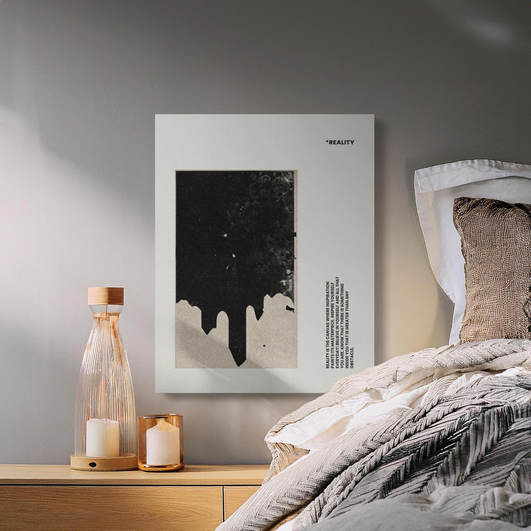 Abstract Reality Canvas Wall Art, Inspirational Quote Print, Gallery Wrapped Canvas, Ready to Hang, Modern Home Decor, Archival Quality