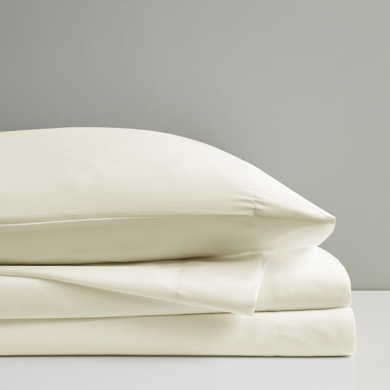 Ensemble de draps 4 pièces Smart Cool Ivory, Double TG, Ivoire