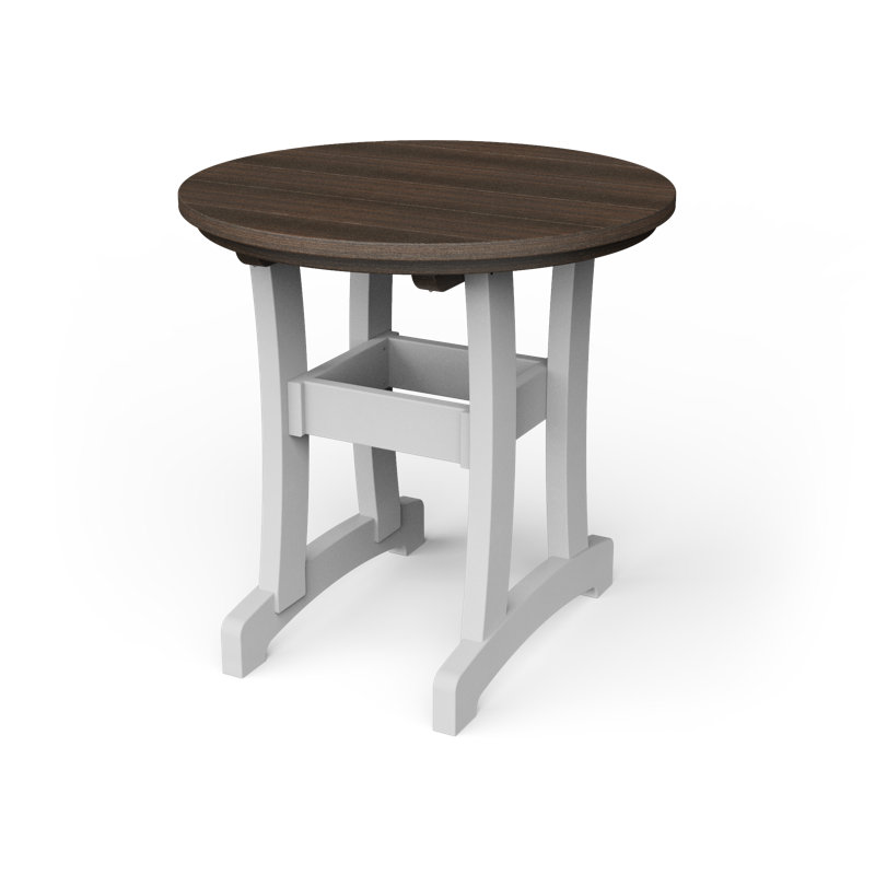 Table de salle à manger Stella, H 30 po x l 30 po x P 30 po, Noyer brésilien / blanc