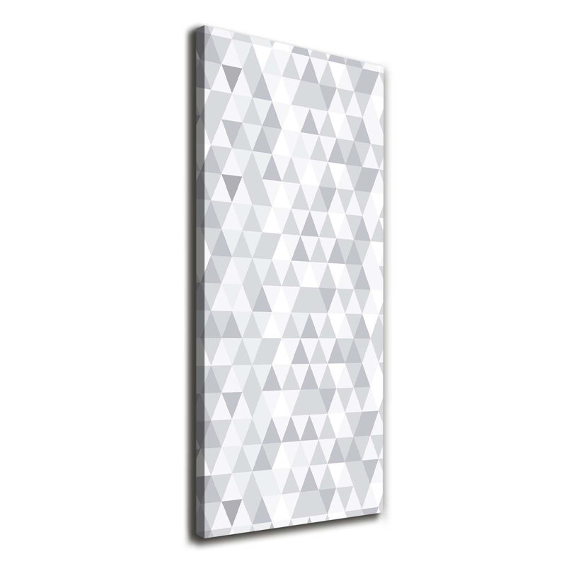 Grey Triangles - Wrapped Canvas Print