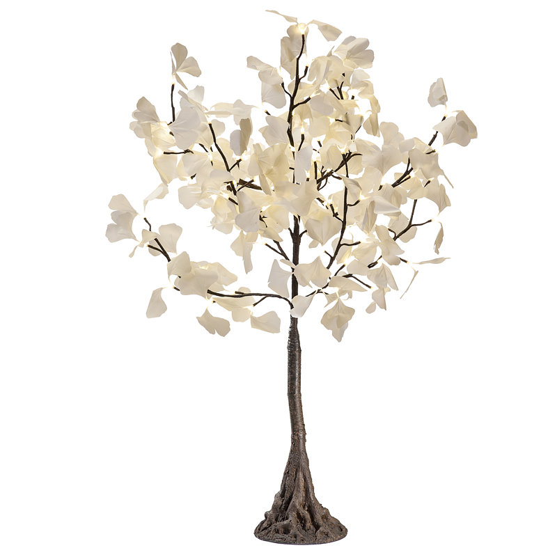 Ginkgo Lighted Tree, White