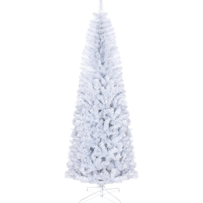 Artificial 7ft Tree, Slim, 818 Tips, White Slim Christmas Tree Artificial, Marvelous