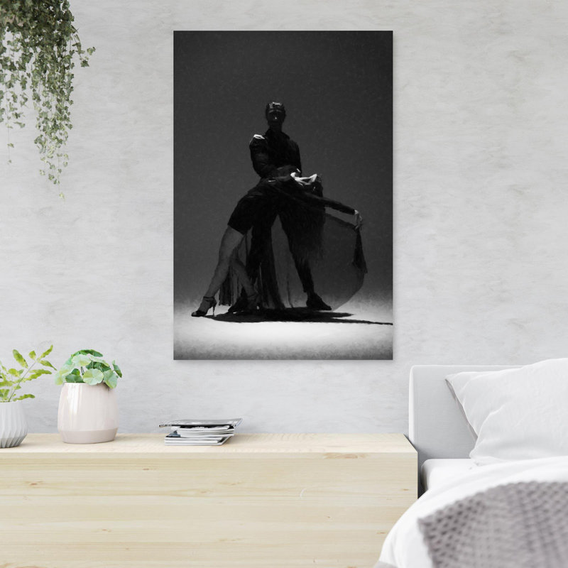 «Man In Black suit suit», reproduction d'art graphique sur toile tendue, L 24 po x H 36 po